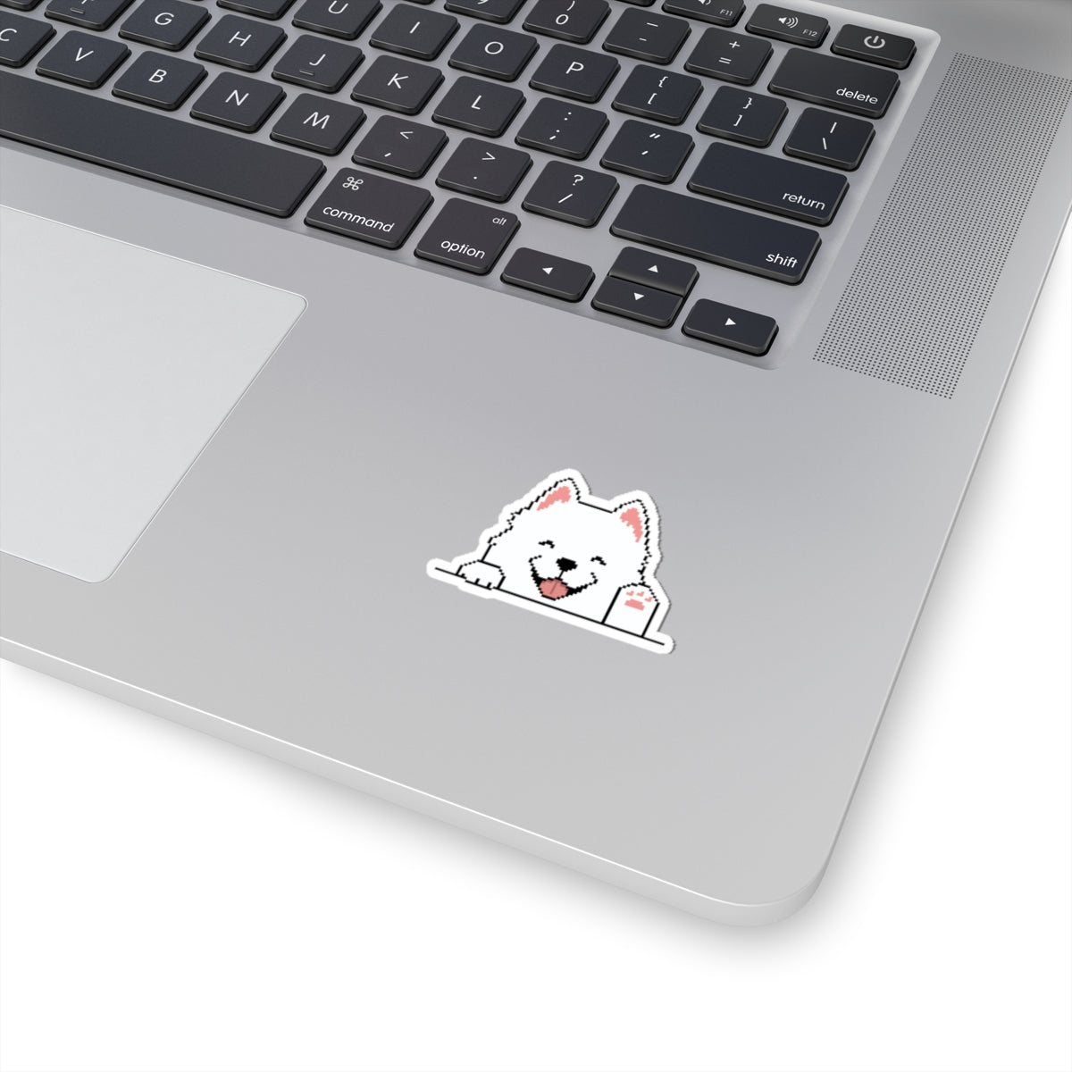 Eppix Kiss Cut Vinyl Sticker Samoyed Pixel Art Illustration On Laptop 3"