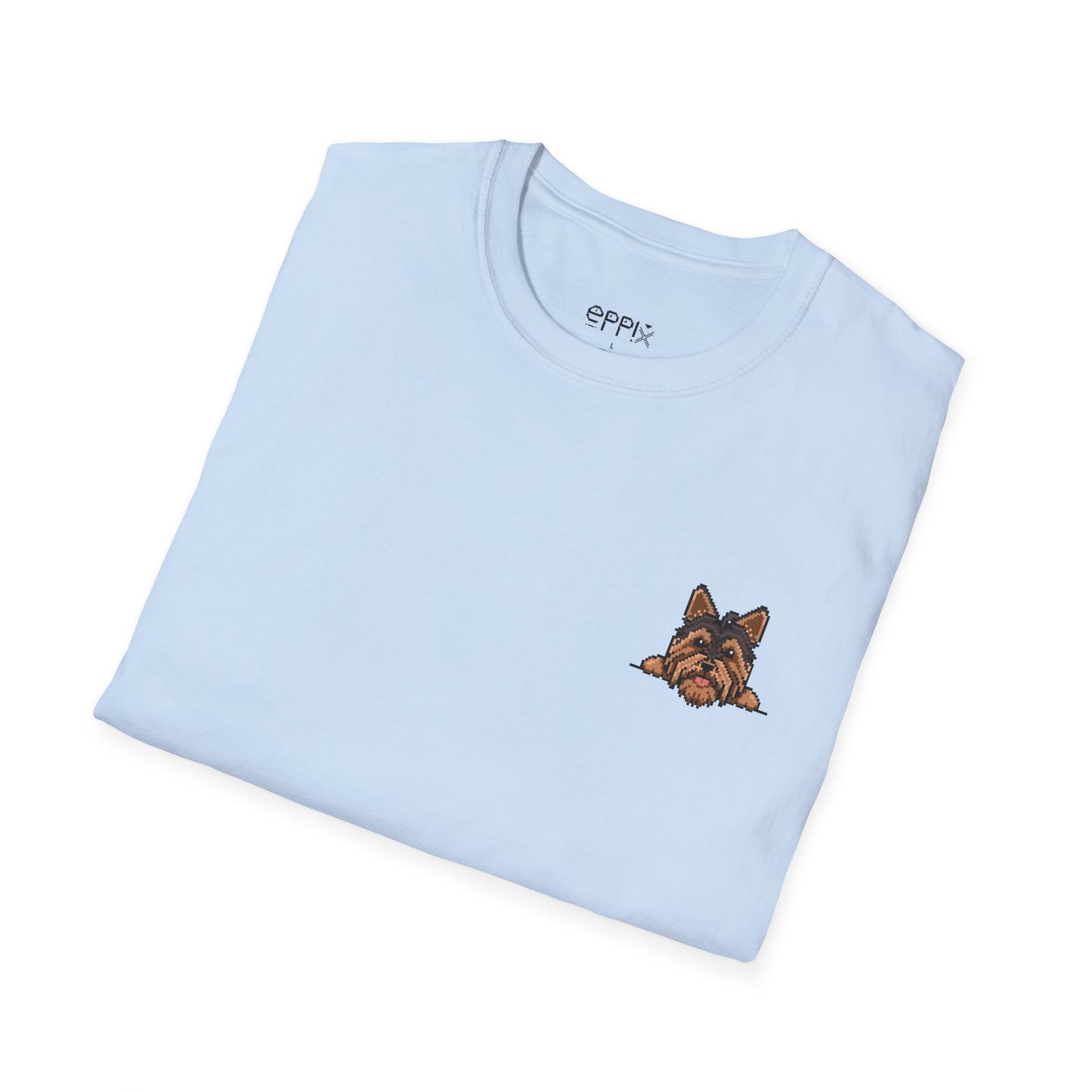 EPPIX Unisex Softstyle T-Shirt - Cute Yorkie Pixel Dog Illustration