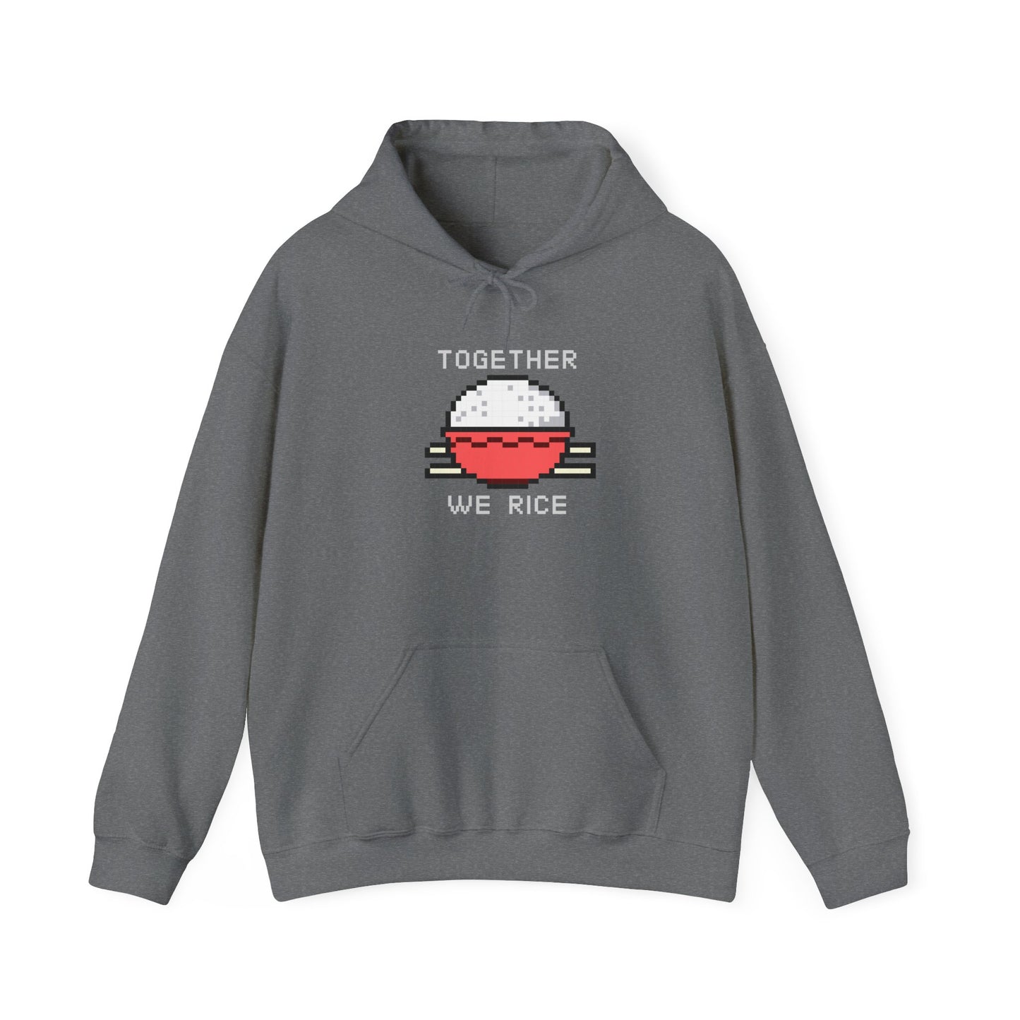 EPPIX Essential Hoodie Graphite Heather Together We Rice Front