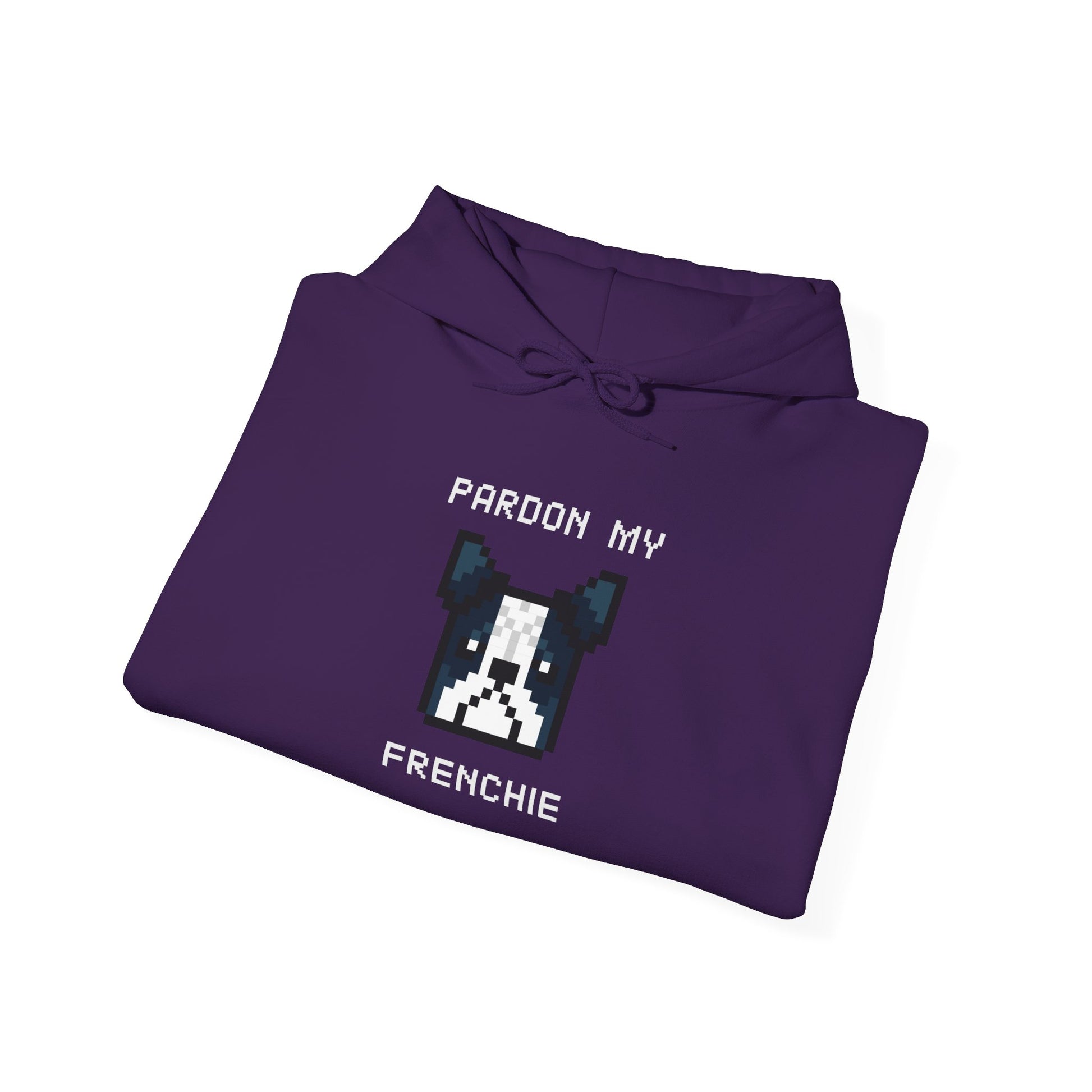 EPPIX Essential Hoodie Purple Pardon My Frenchie Folded