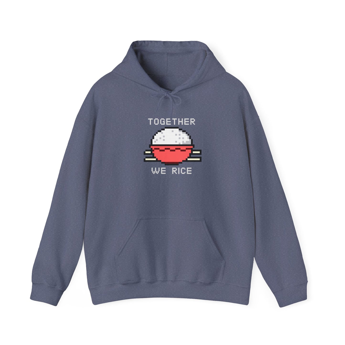 EPPIX Essential Hoodie Heather Navy Together We Rice Front