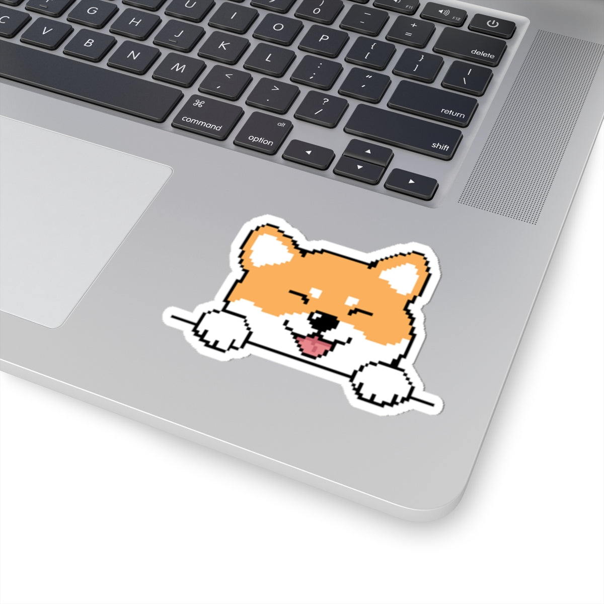 Eppix Kiss Cut Vinyl Sticker Shiba Inu Pixel Art Illustration On Laptop 6"