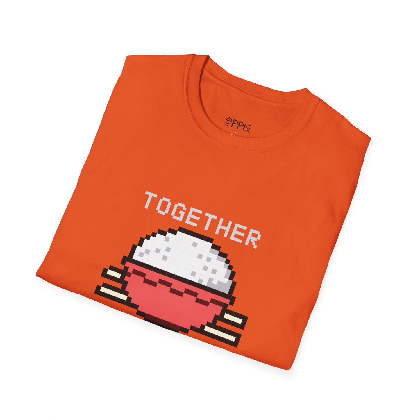 Camiseta unisex Softstyle de EPPIX: ilustración de Pixel Rice Together We Rice 