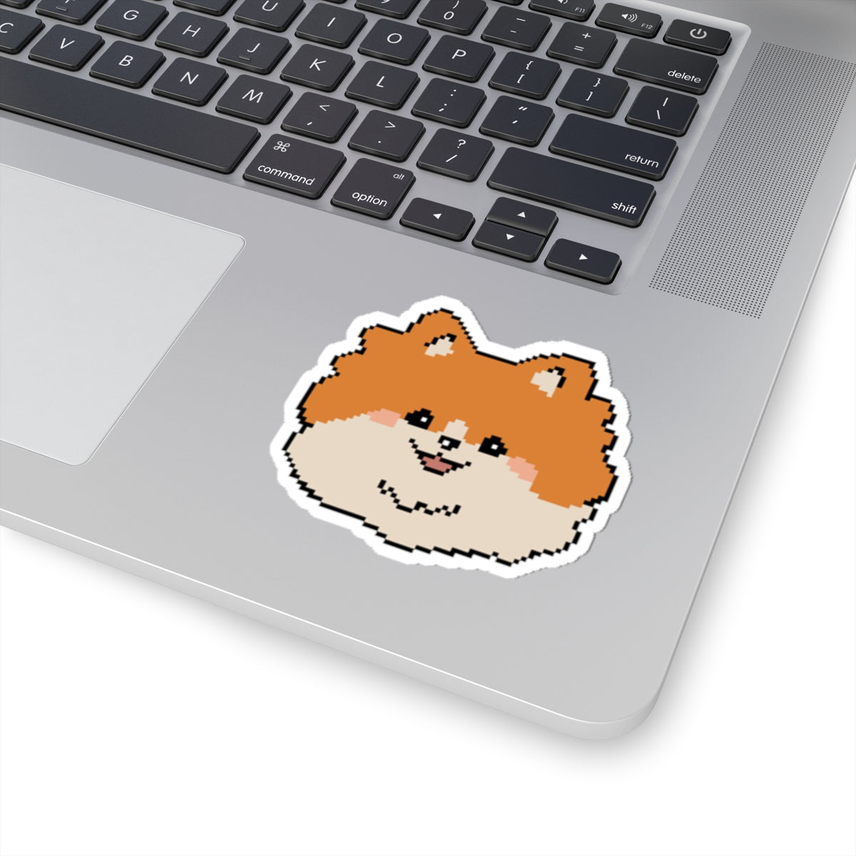 Eppix Kiss Cut Vinyl Sticker Pomeranian Pixel Art Illustration On Laptop 6"