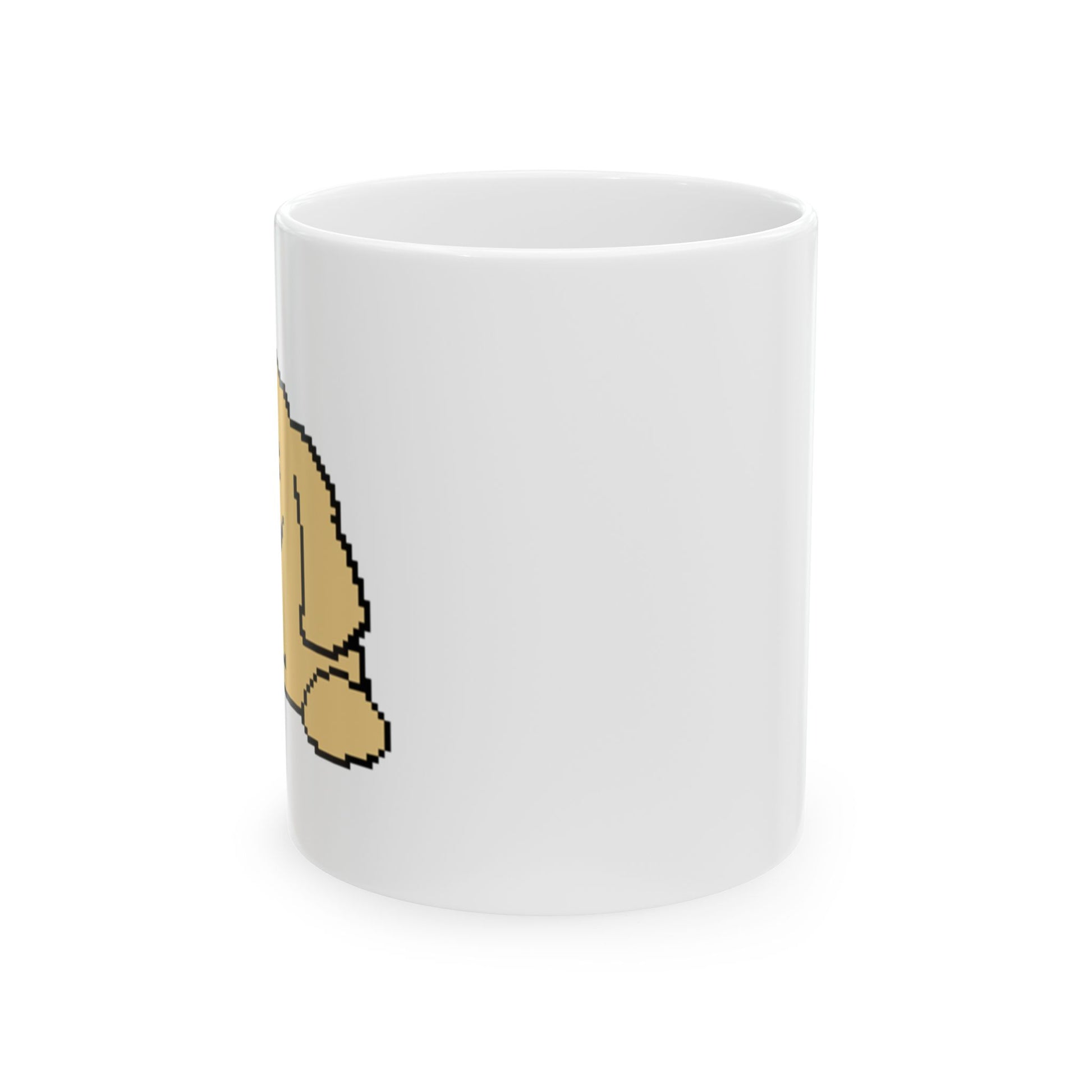 Eppix White Ceramic Mug Golden Retriever Pixel Art Illustration Front 17oz