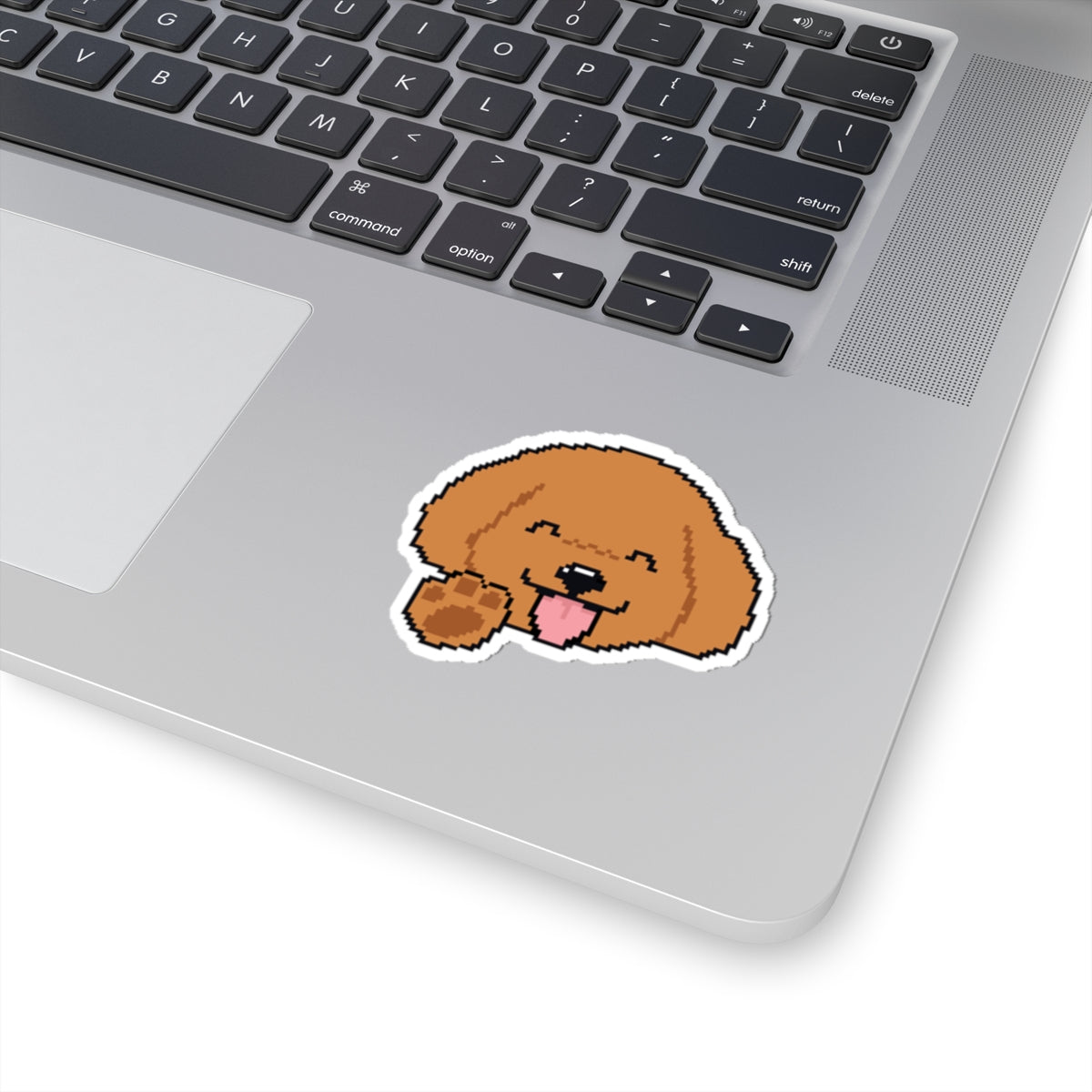 Eppix Kiss Cut Vinyl Sticker Poodle Pixel Art Illustration On Laptop 4"