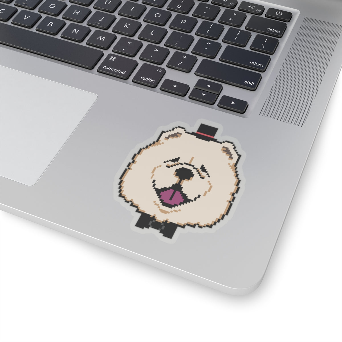 Eppix Kiss Cut Transparent Sticker Chow Chow Pixel Art Illustration On Laptop 6"