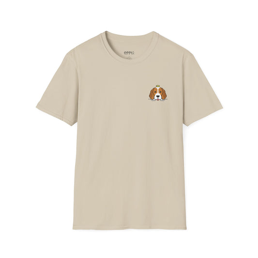 Camiseta unisex Softstyle de EPPIX: ilustración de perro pixelado King Beagle, príncipe, princesa y reina 