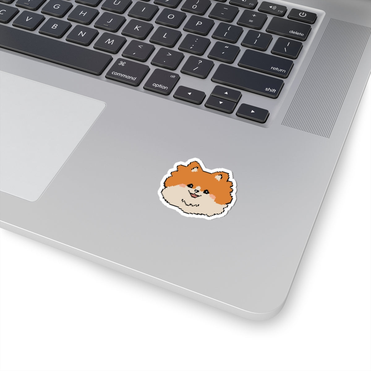 Eppix Kiss Cut Vinyl Sticker Pomeranian Pixel Art Illustration On Laptop 3"