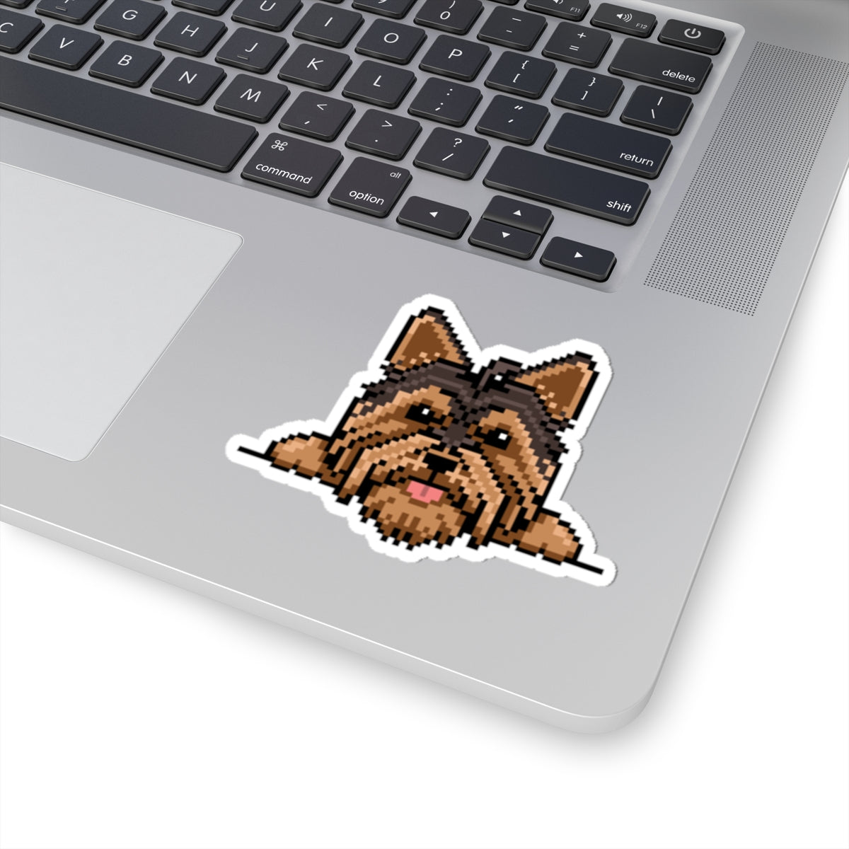 Eppix Kiss Cut Vinyl Sticker Yorkshire Terrier Yorkie Pixel Art Illustration On Laptop 6"