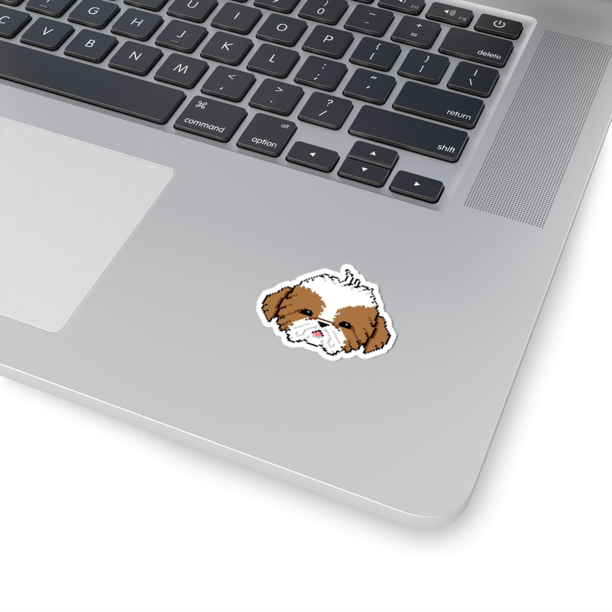 Eppix Kiss Cut Vinyl Sticker Shih Tzu Pixel Art Illustration On Laptop 3"