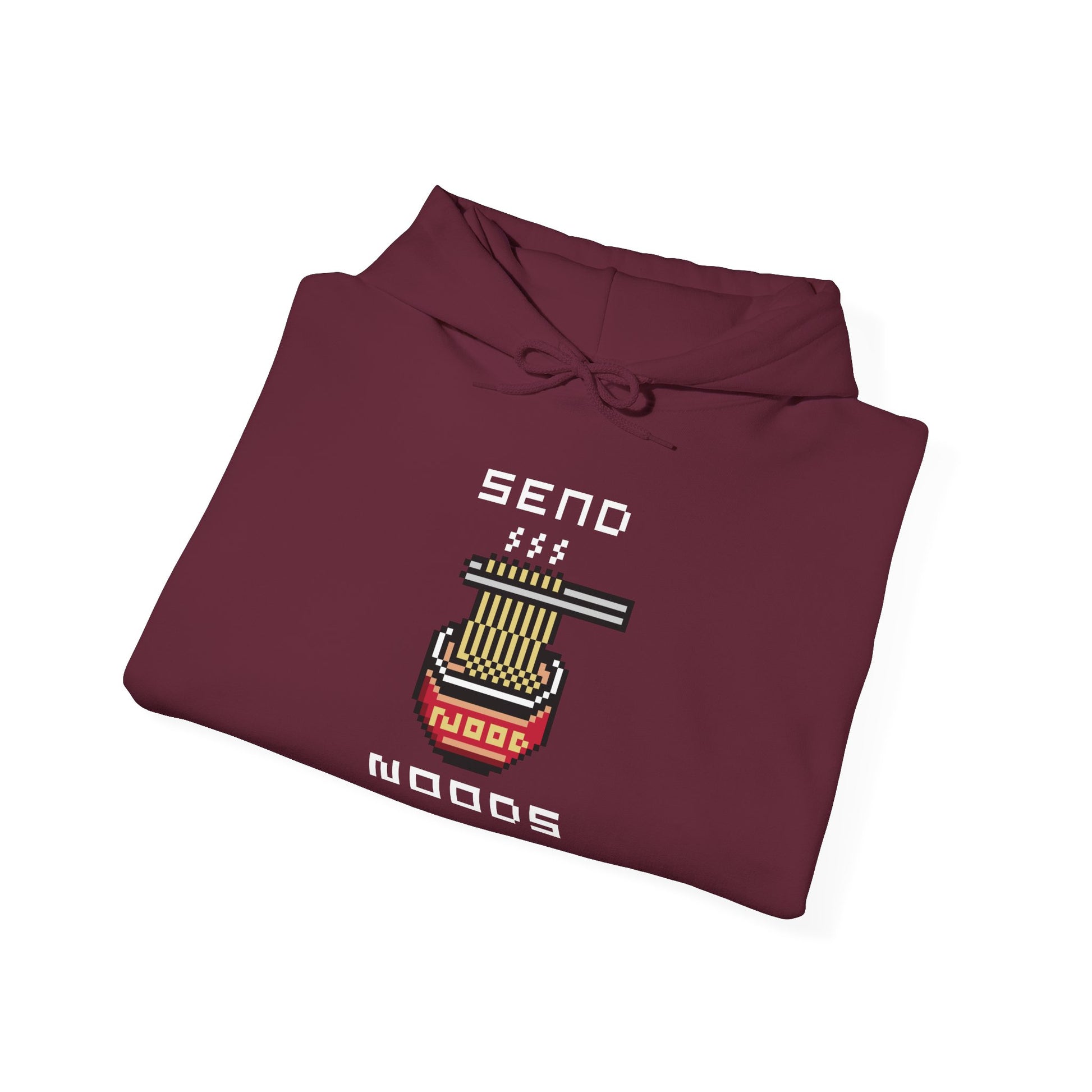 EPPIX Essential Hoodie Maroon Send Noods Folded