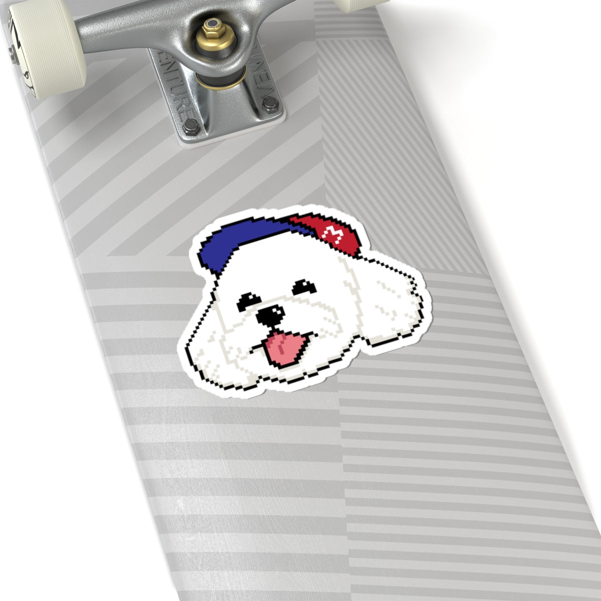 Eppix Kiss Cut Vinyl Sticker Maltese Pixel Art Illustration On Skateboard 6"