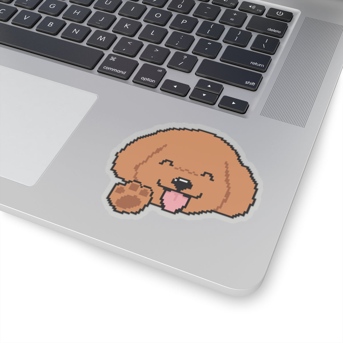 Eppix Kiss Cut Transparent Sticker Poodle Pixel Art Illustration On Laptop 6"