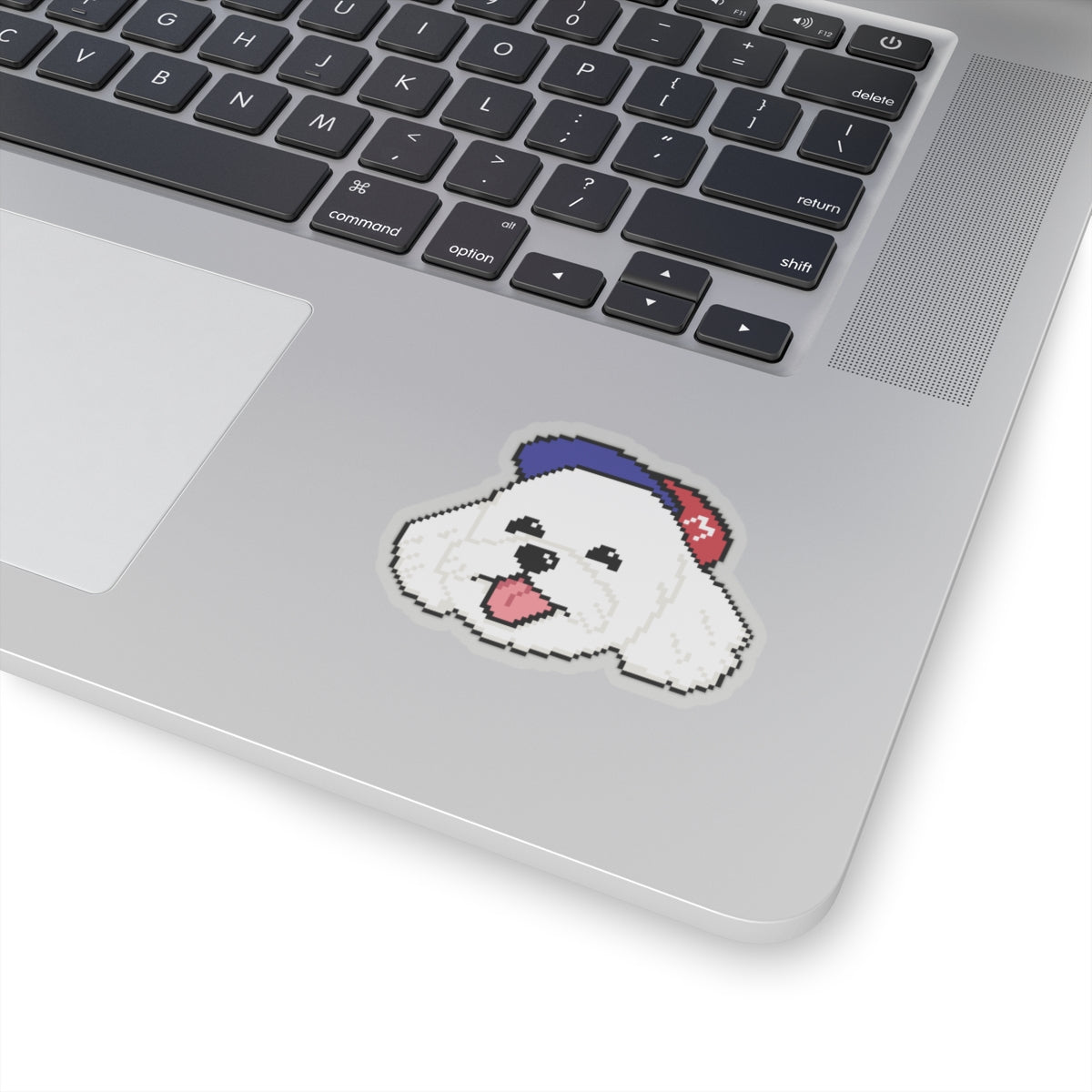 Eppix Kiss Cut Transparent Sticker Maltese Pixel Art Illustration On Laptop 4"