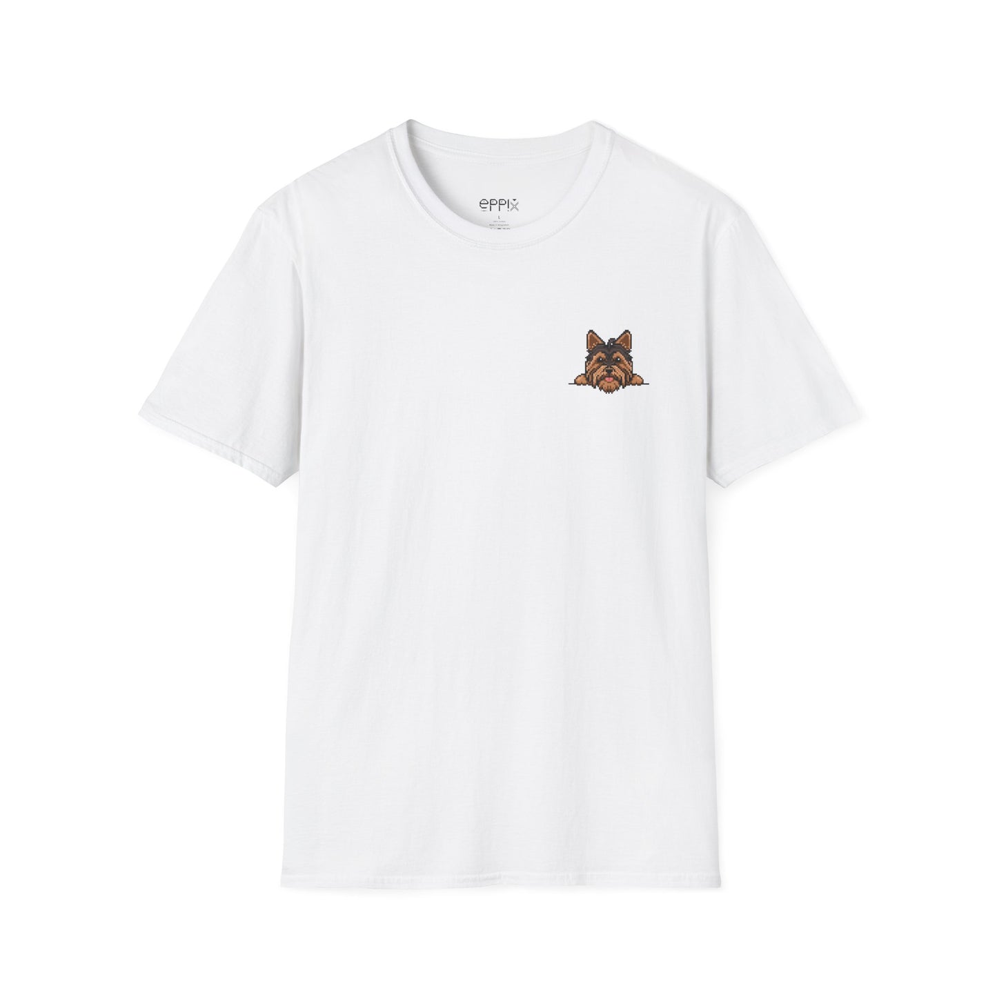 EPPIX Unisex Softstyle T-Shirt - Süße Yorkie Pixel Hund Illustration 