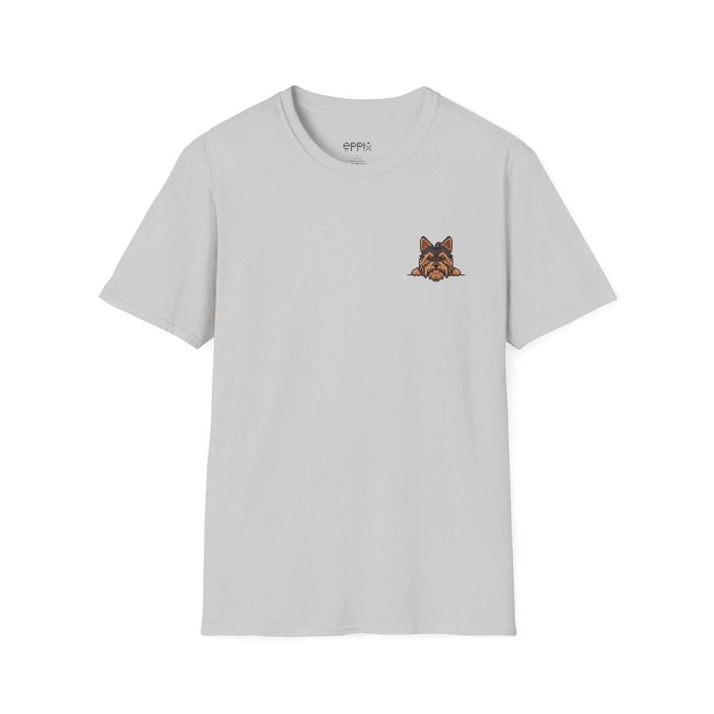 EPPIX Unisex Softstyle T-Shirt - Cute Yorkie Pixel Dog Illustration