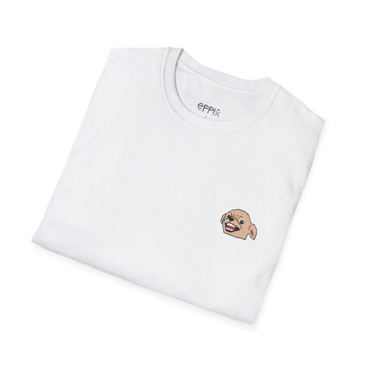 EPPIX Unisex Softstyle T-Shirt - Angry Chihuahua Pixel Dog Illustration