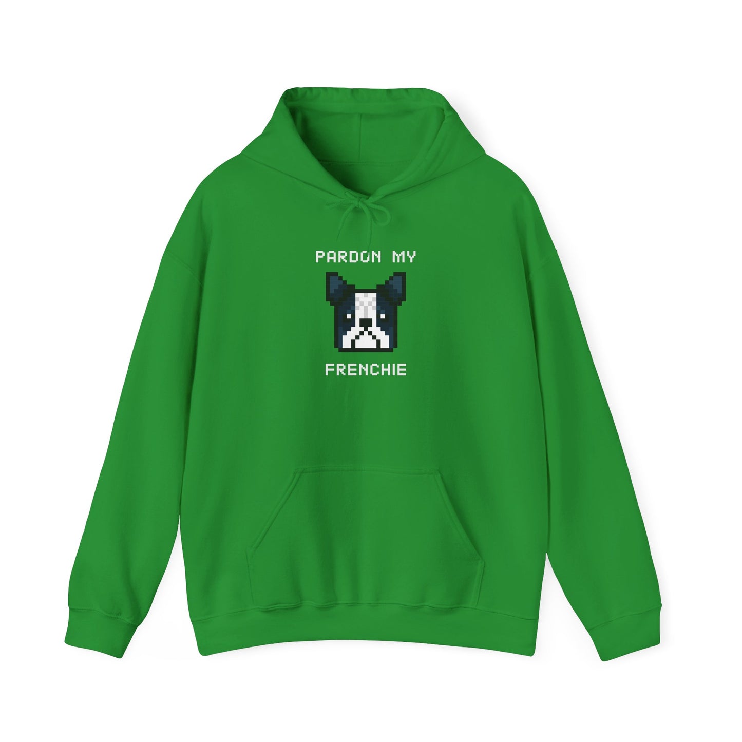 EPPIX Essential Hoodie irish Green Pardon My Frenchie Front