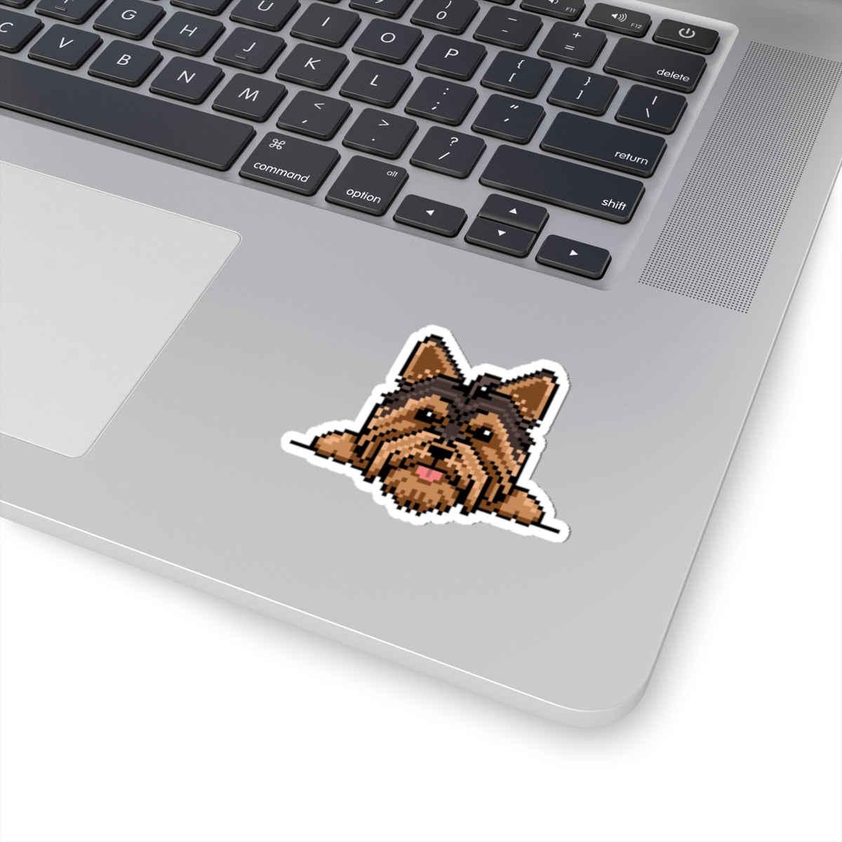 Eppix Kiss Cut Vinyl Sticker Yorkshire Terrier Yorkie Pixel Art Illustration On Laptop 4"