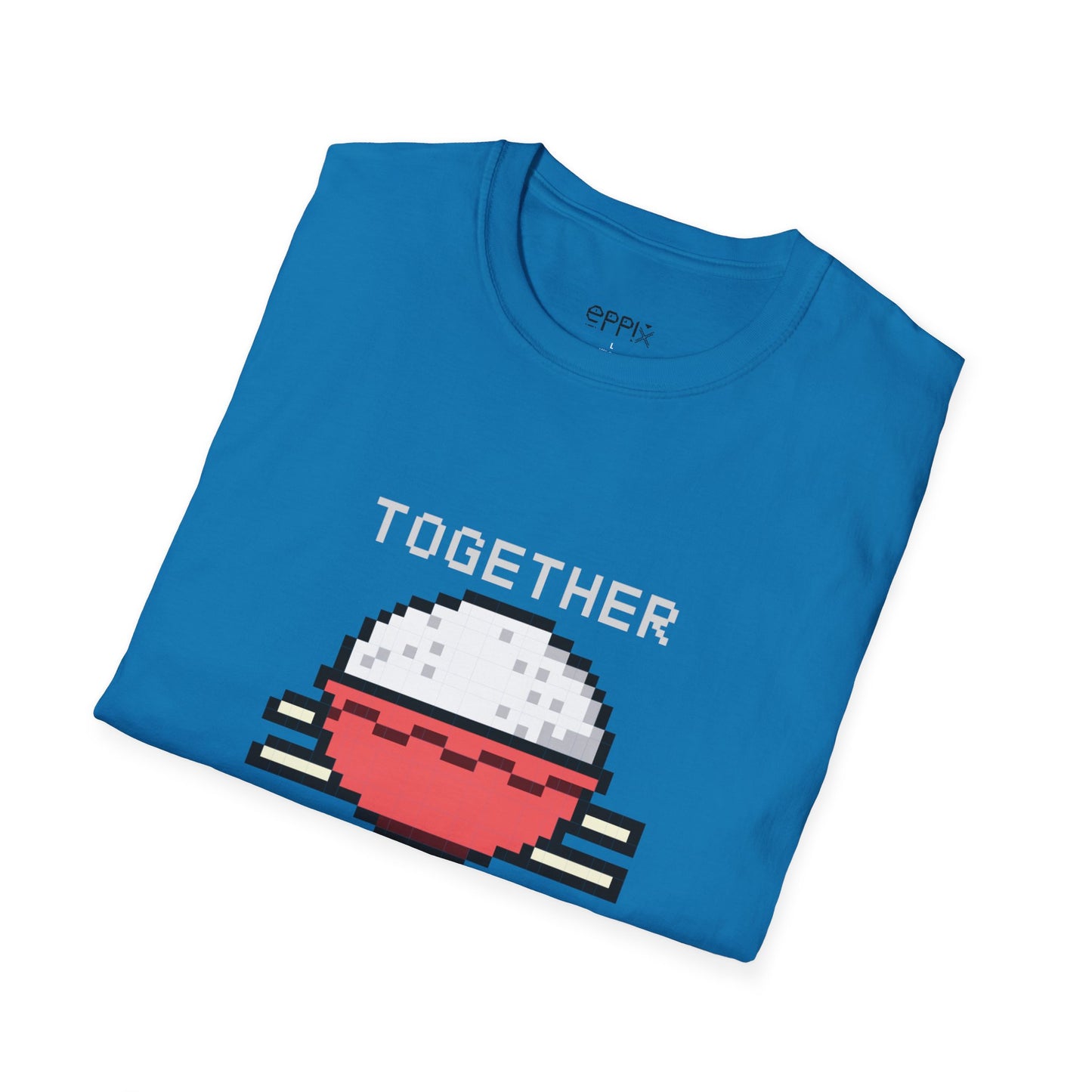 Camiseta unisex Softstyle de EPPIX: ilustración de Pixel Rice Together We Rice 