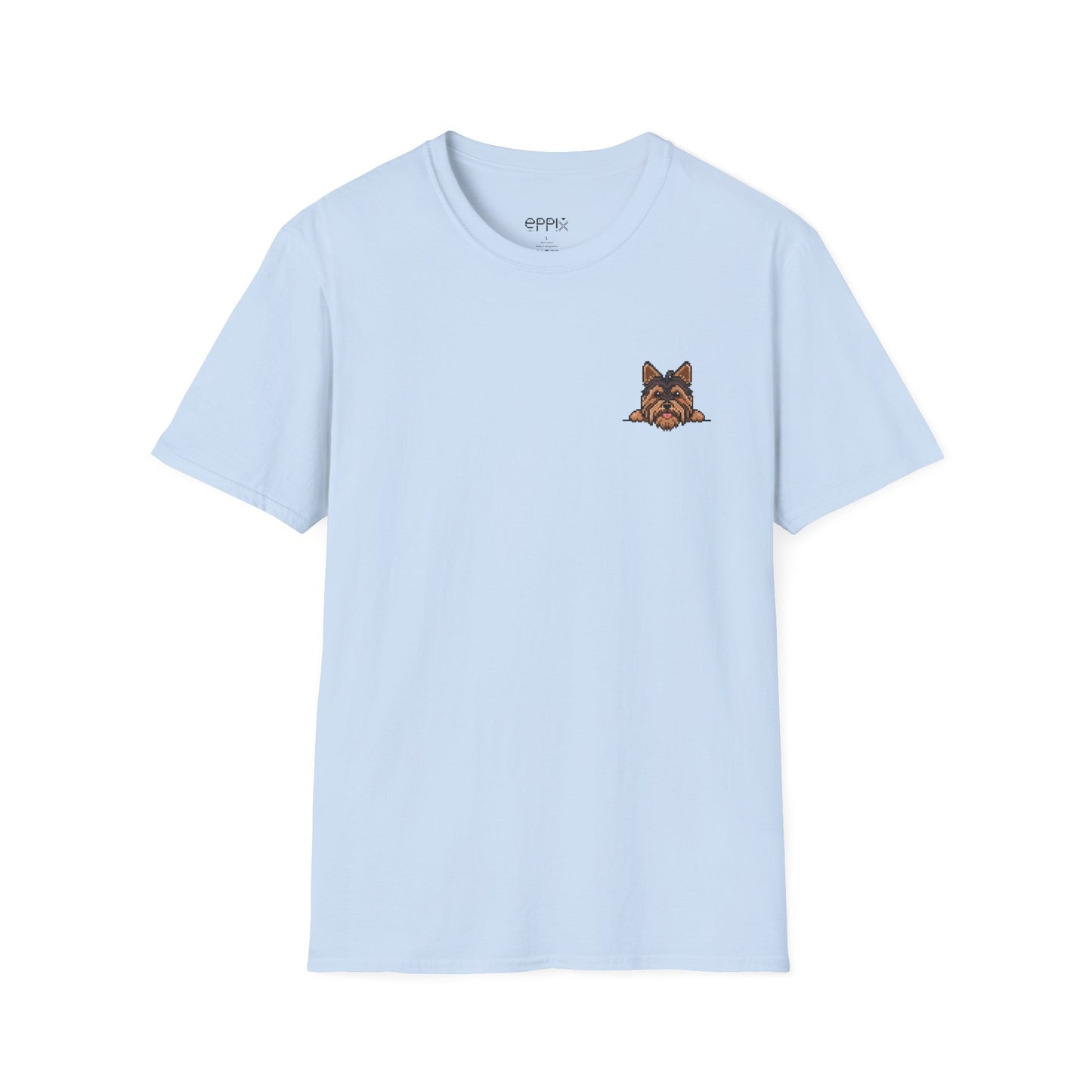 EPPIX Unisex Softstyle T-Shirt - Cute Yorkie Pixel Dog Illustration