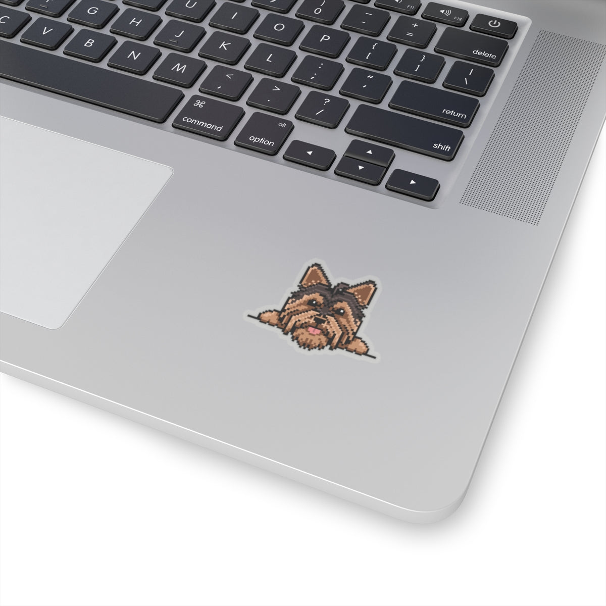 Eppix Kiss Cut Transparent Sticker Yorkshire Terrier Yorkie Pixel Art Illustration On Laptop 3"