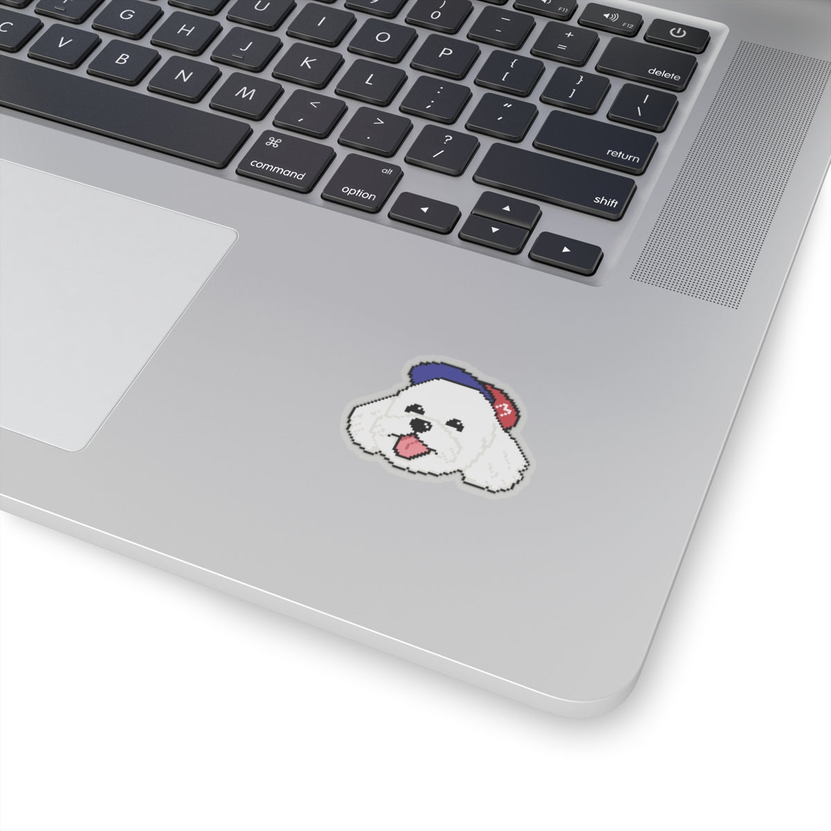 Eppix Kiss Cut Transparent Sticker Maltese Pixel Art Illustration On Laptop 3"