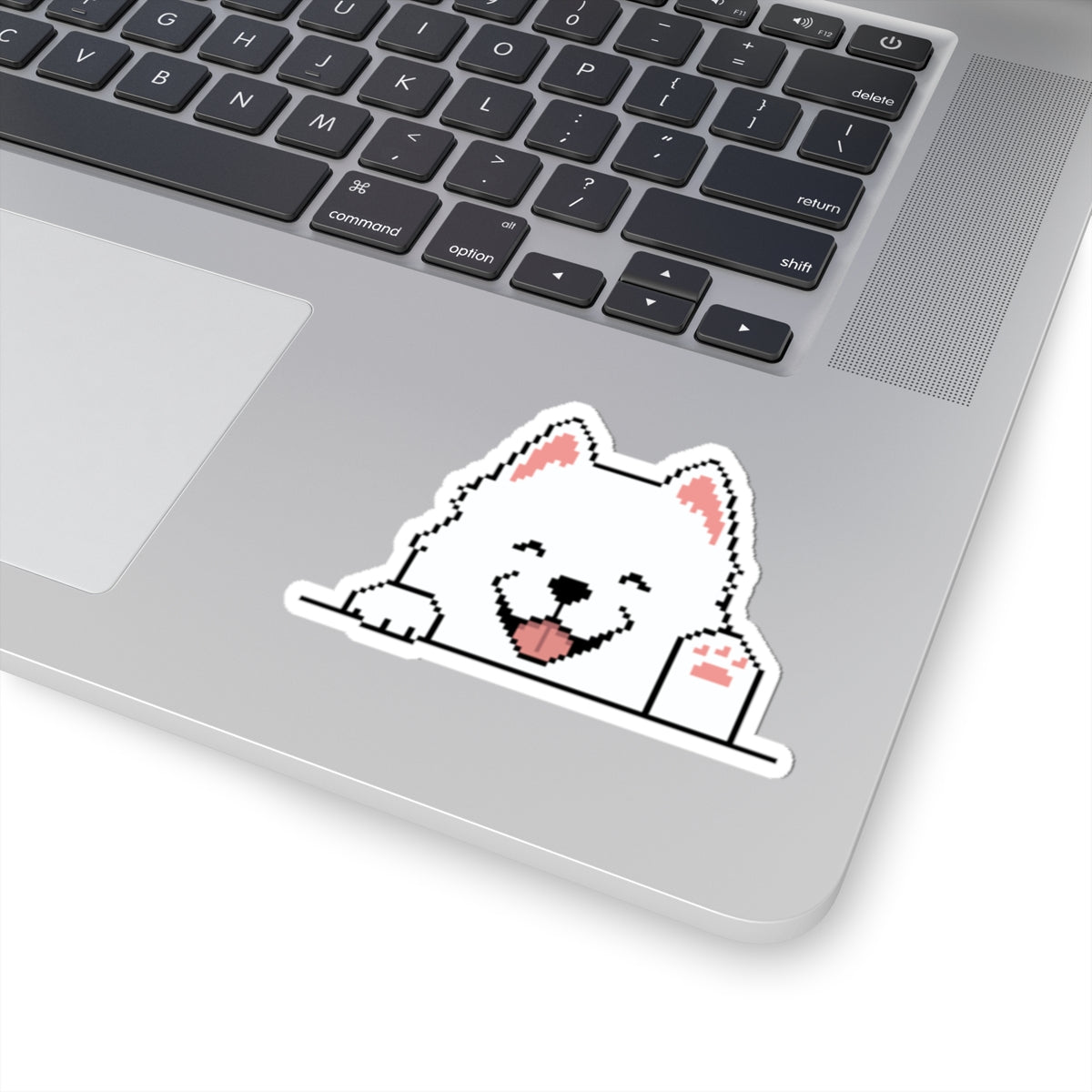 Eppix Kiss Cut Vinyl Sticker Samoyed Pixel Art Illustration On Laptop 6"