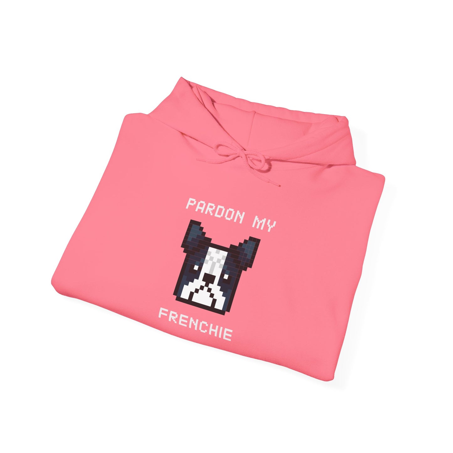 EPPIX Essential Hoodie Safety Pink Pardon My Frenchie Folded