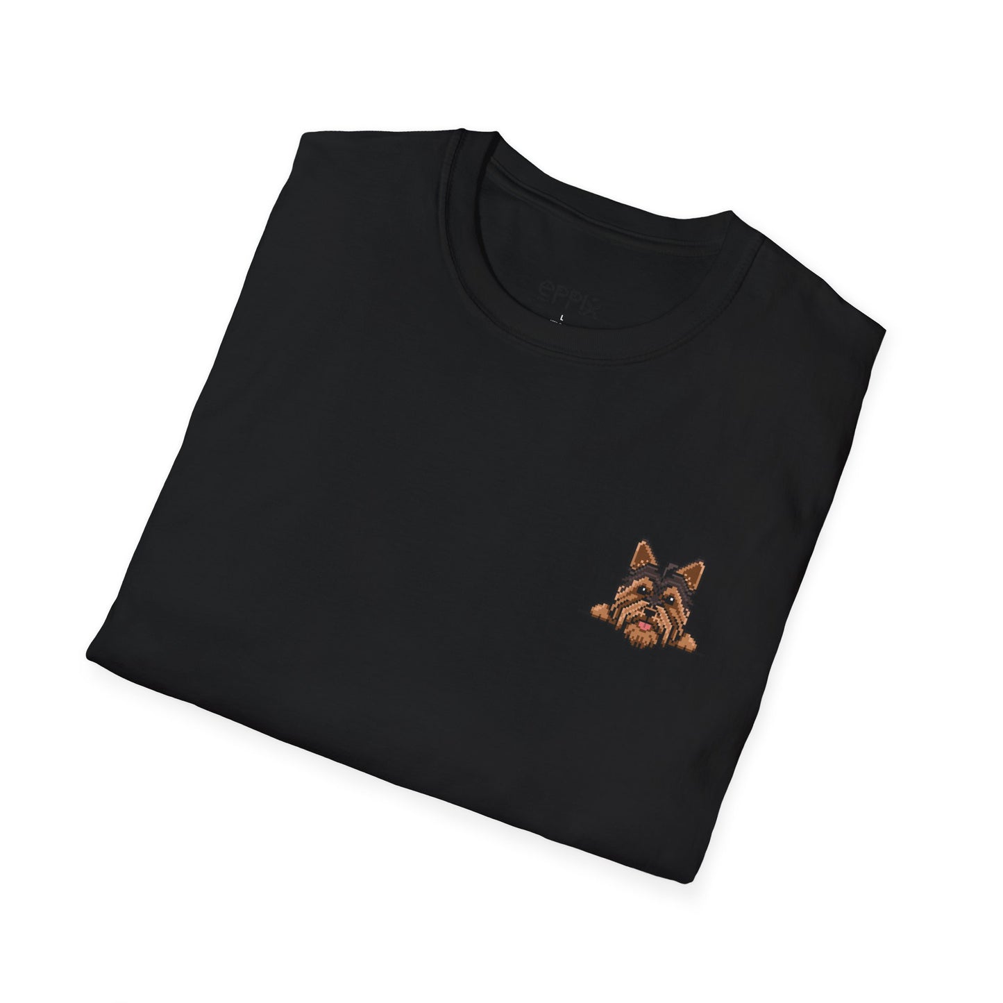 EPPIX Unisex Softstyle T-Shirt - Cute Yorkie Pixel Dog Illustration