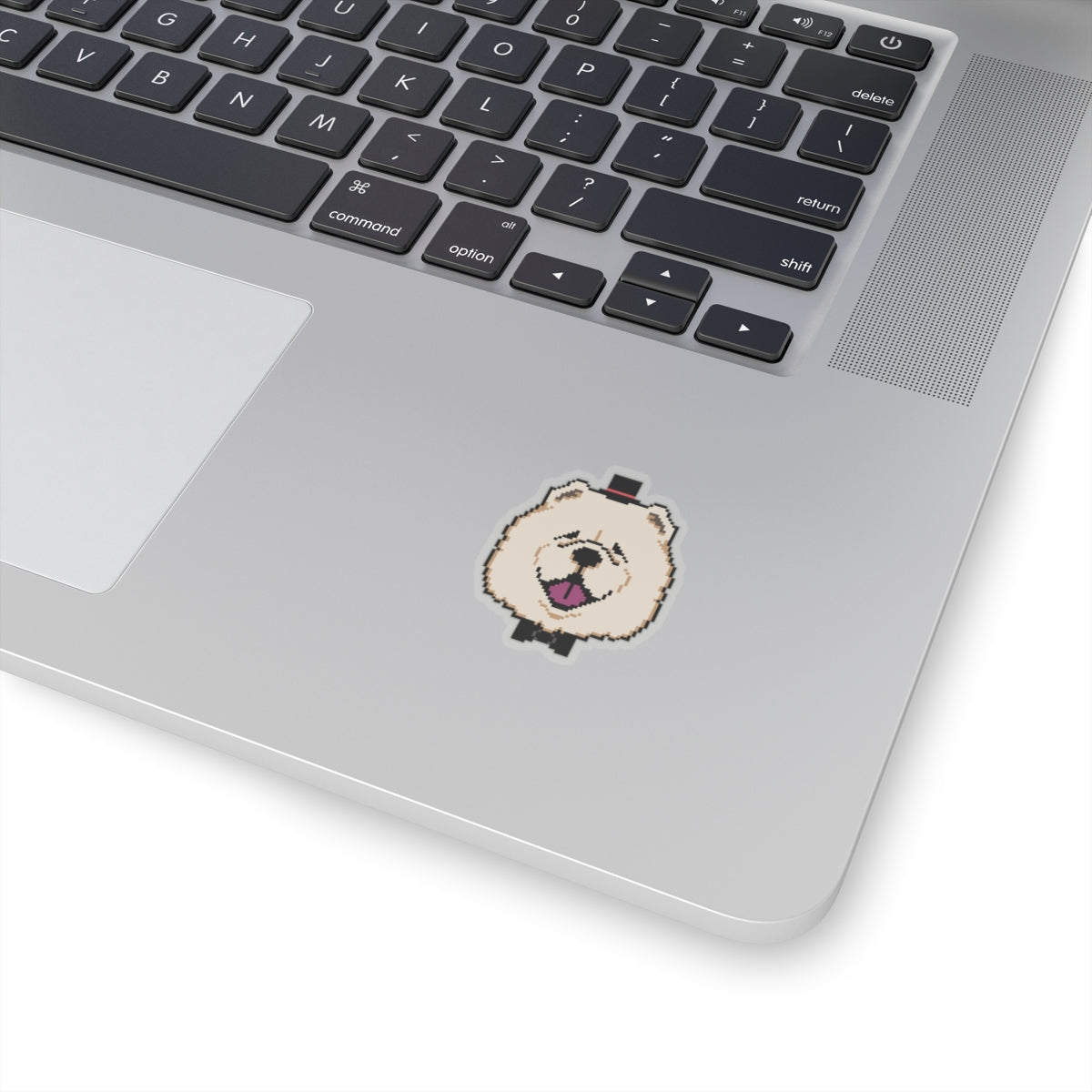 Eppix Kiss Cut Transparent Sticker Chow Chow Pixel Art Illustration On Laptop 3"