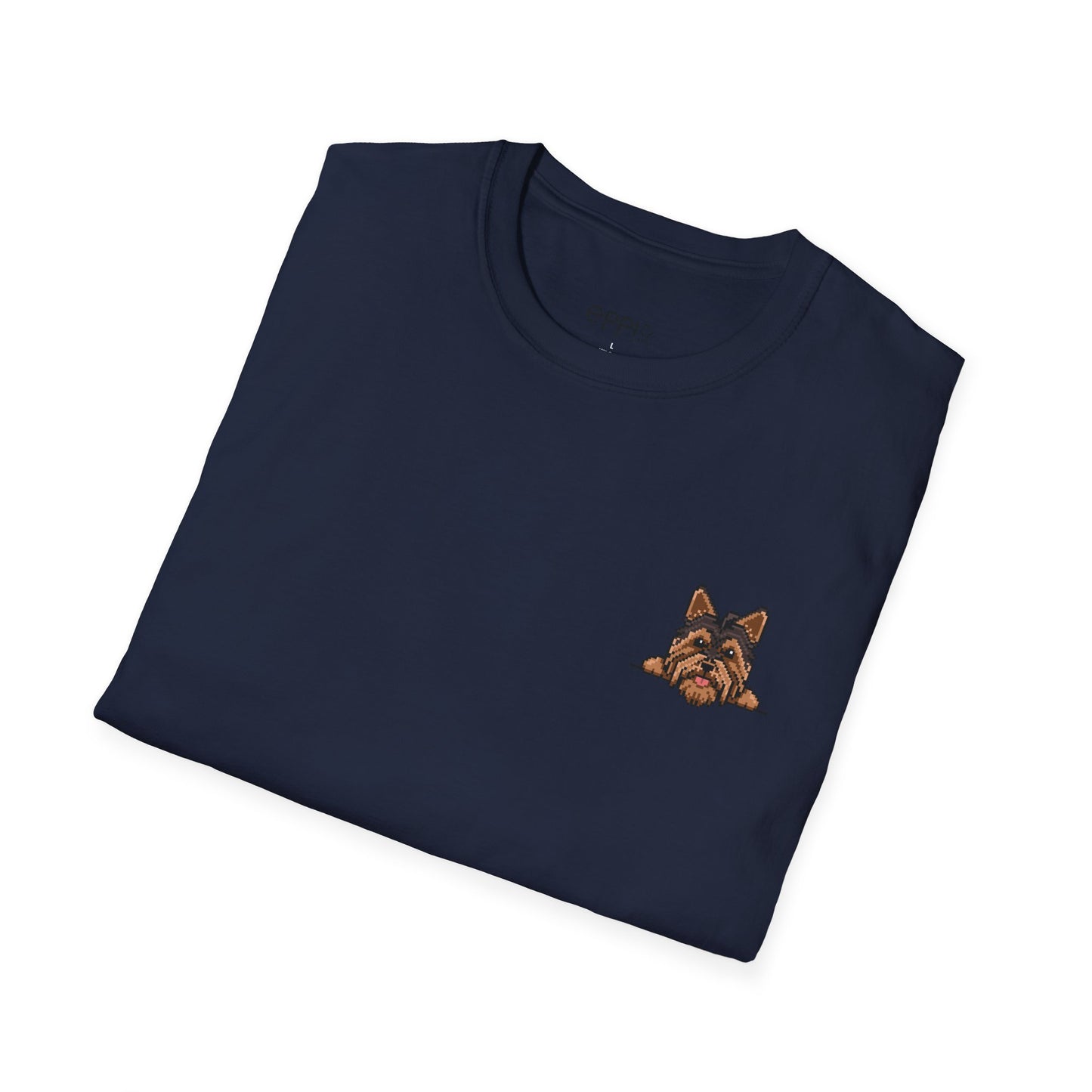 EPPIX Unisex Softstyle T-Shirt - Süße Yorkie Pixel Hund Illustration 