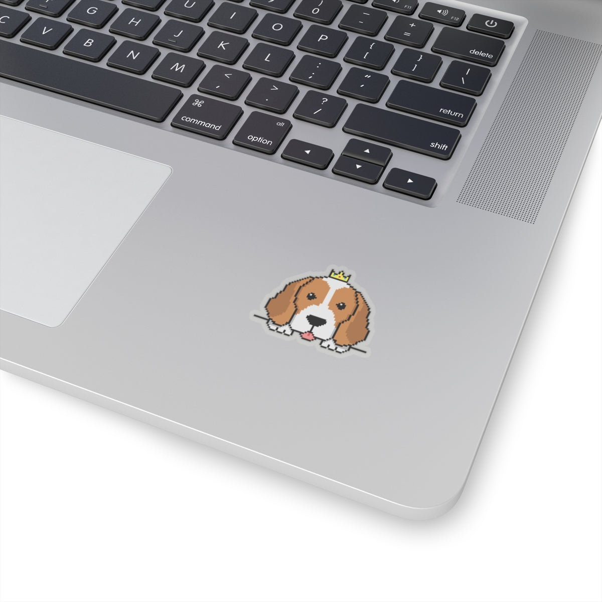 Eppix Kiss Cut Transparent Sticker Beagle Pixel Art Illustration On Laptop 3"