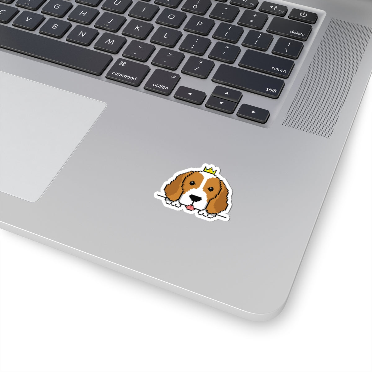 Eppix Kiss Cut Vinyl Sticker Beagle Pixel Art Illustration On Laptop 3"