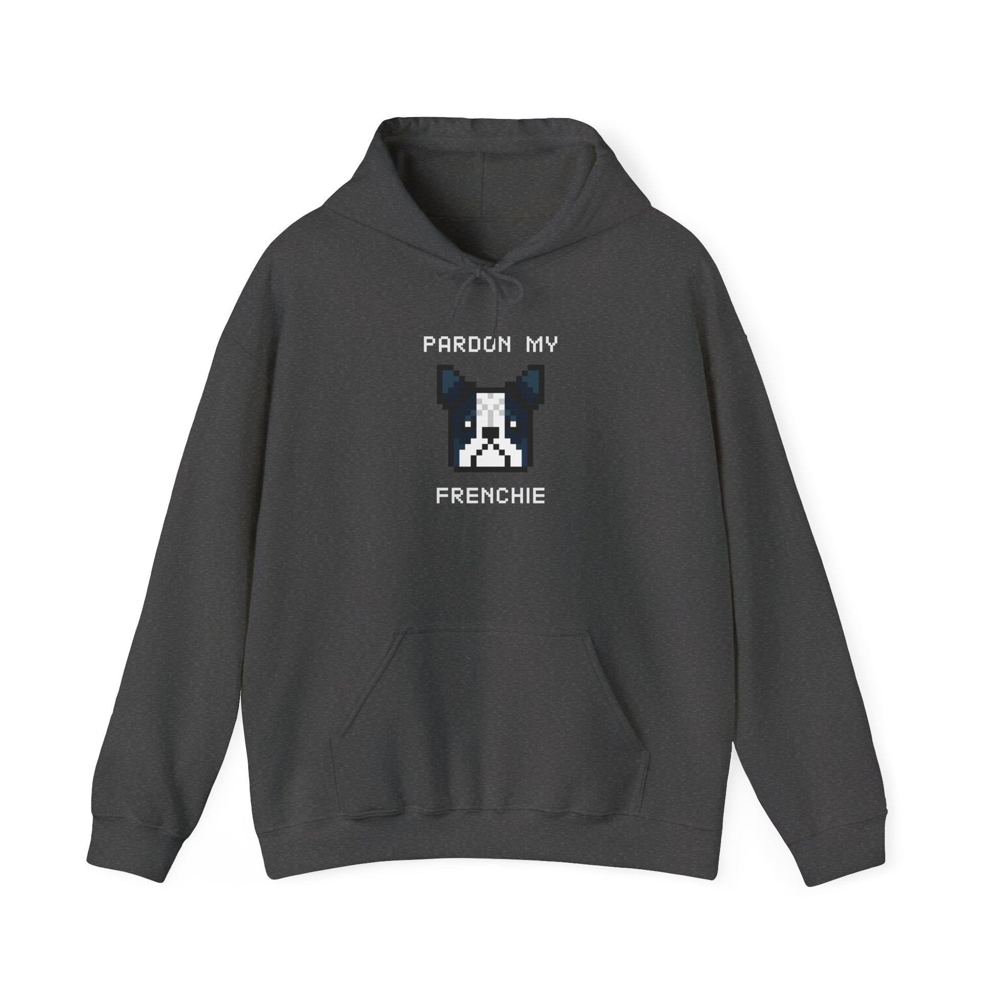 EPPIX Essential Hoodie Dark Heather Pardon My Frenchie Front