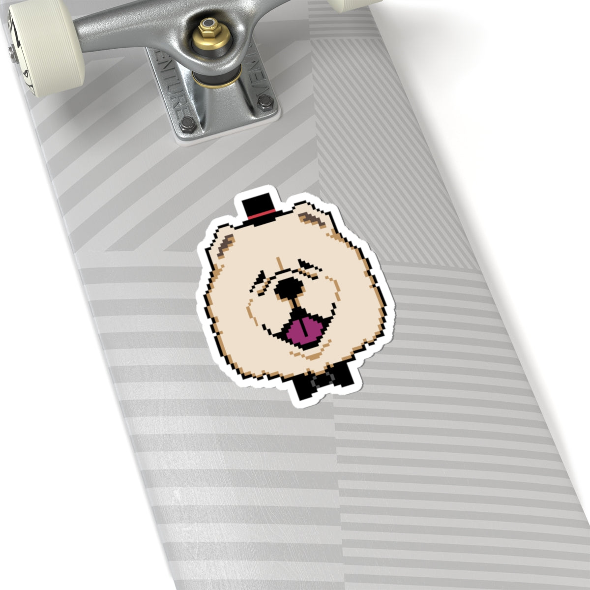 Eppix Kiss Cut Vinyl Sticker Chow Chow Pixel Art Illustration On Skateboard 6"