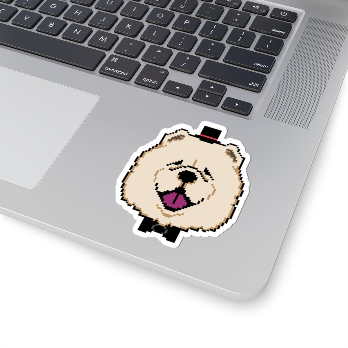 Eppix Kiss Cut Vinyl Sticker Chow Chow Pixel Art Illustration On Laptop 6"