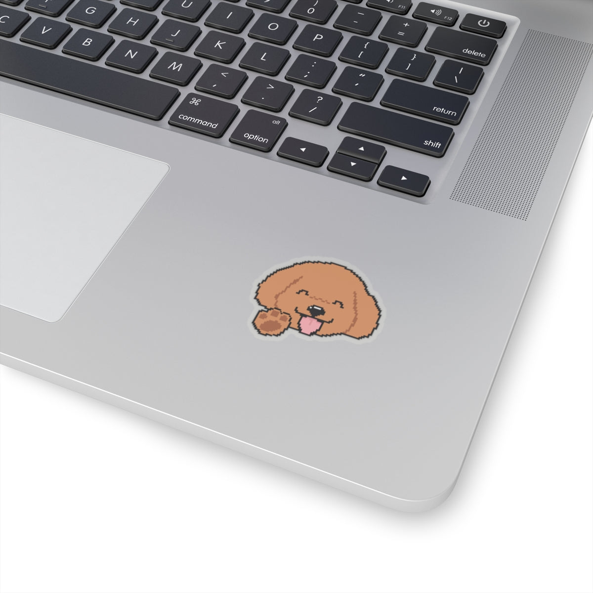 Eppix Kiss Cut Transparent Sticker Poodle Pixel Art Illustration On Laptop 3"