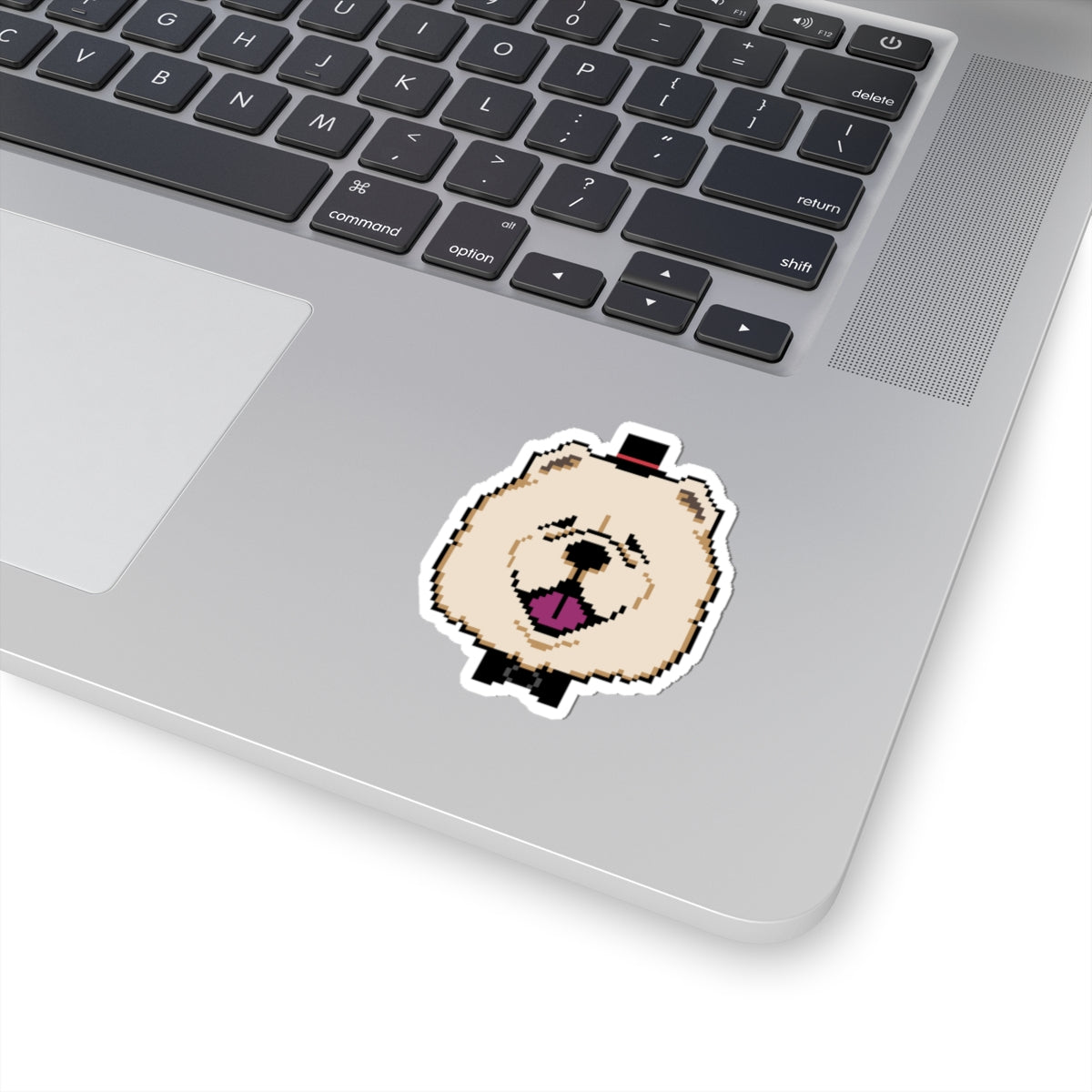 Eppix Kiss Cut Vinyl Sticker Chow Chow Pixel Art Illustration On Laptop 4"