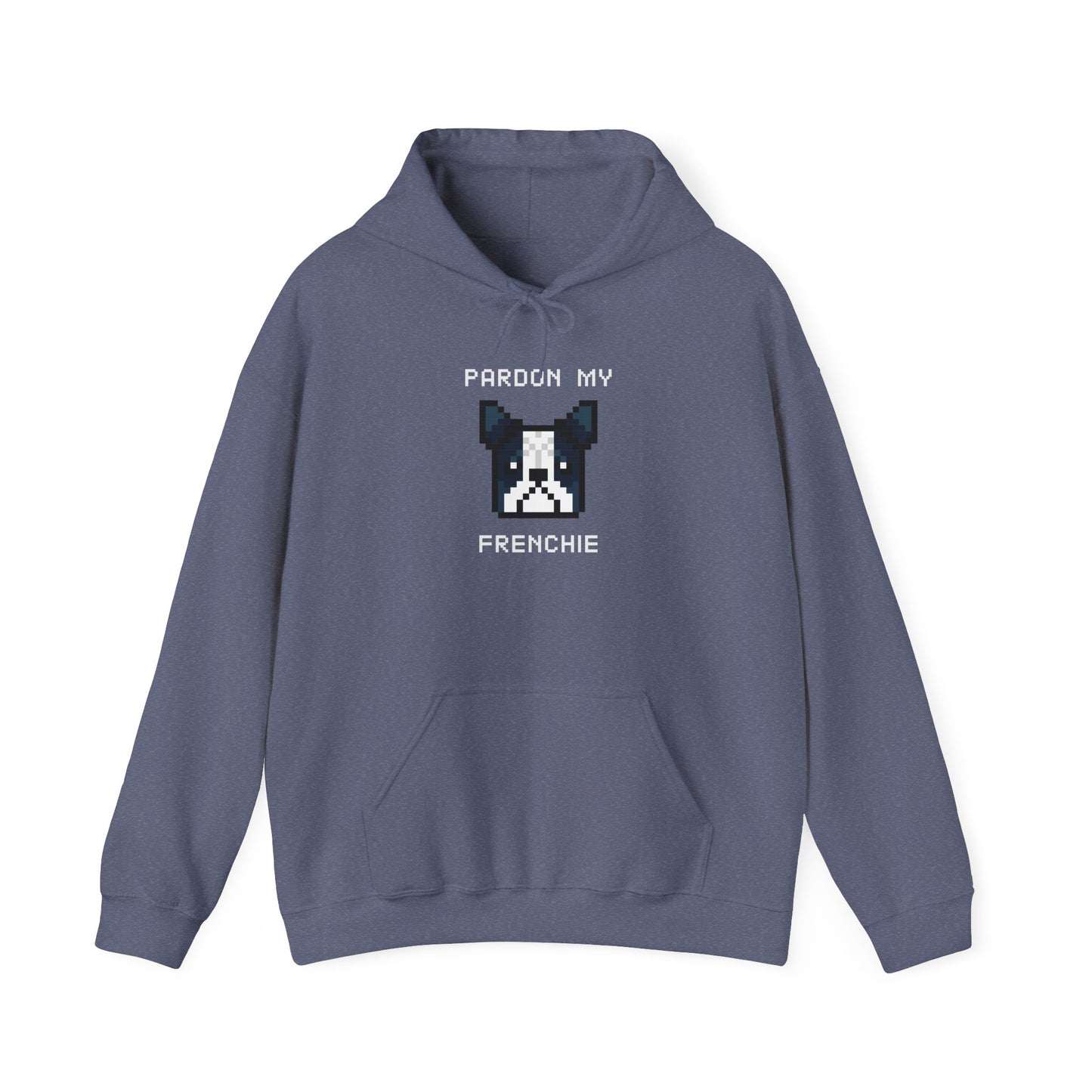 EPPIX Essential Hoodie Heather Navy Pardon My Frenchie Front