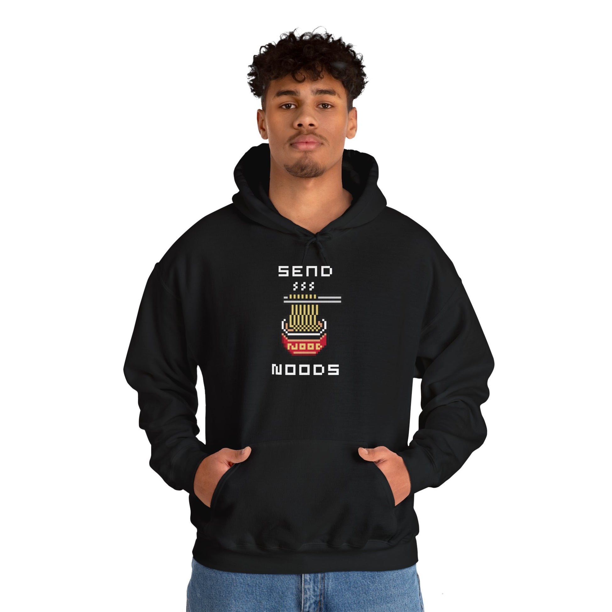 EPPIX Essential Hoodie Black Send Noods Worn Model