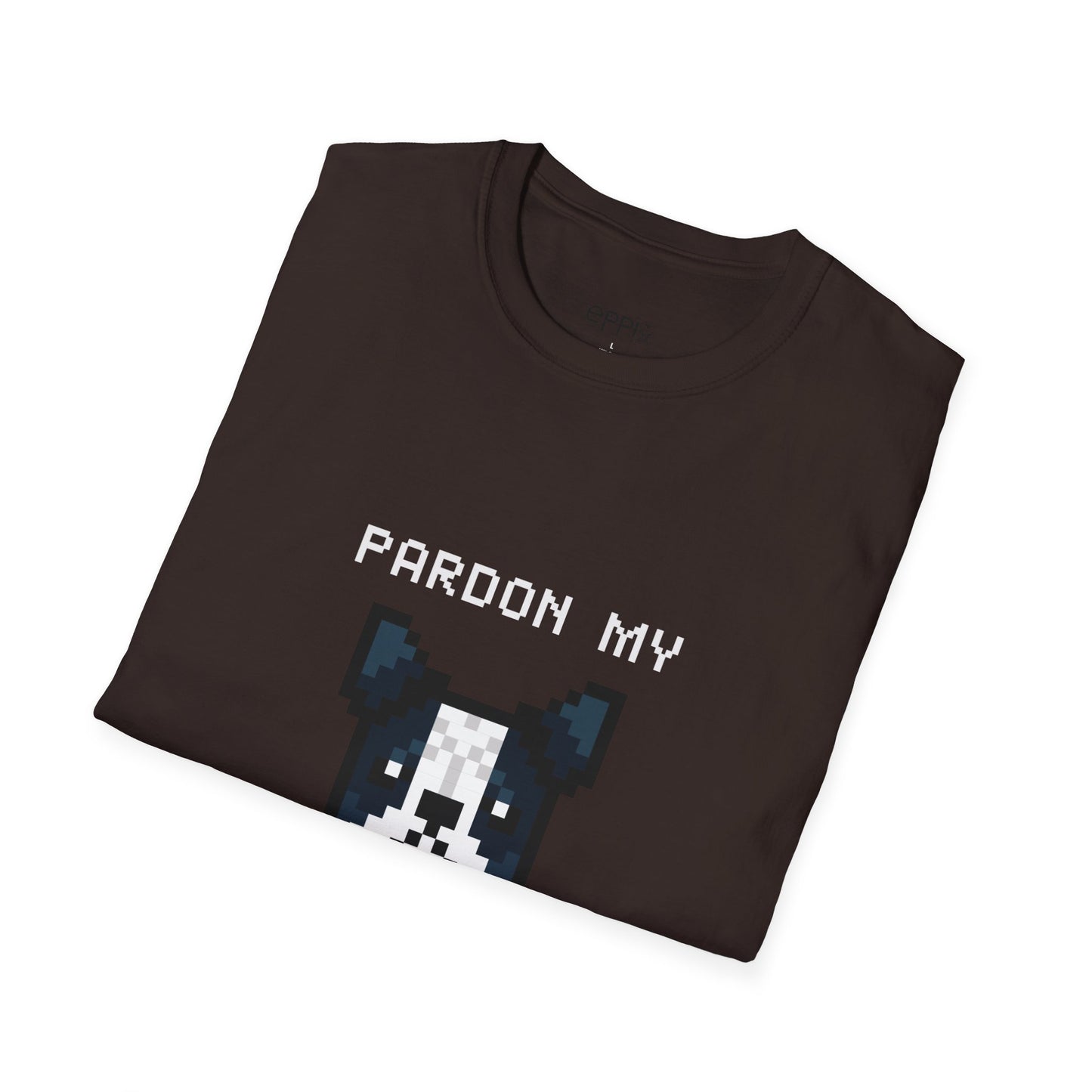 EPPIX Unisex Softstyle T-Shirt - Pixel Frenchie Hundeillustration Pardon My French 