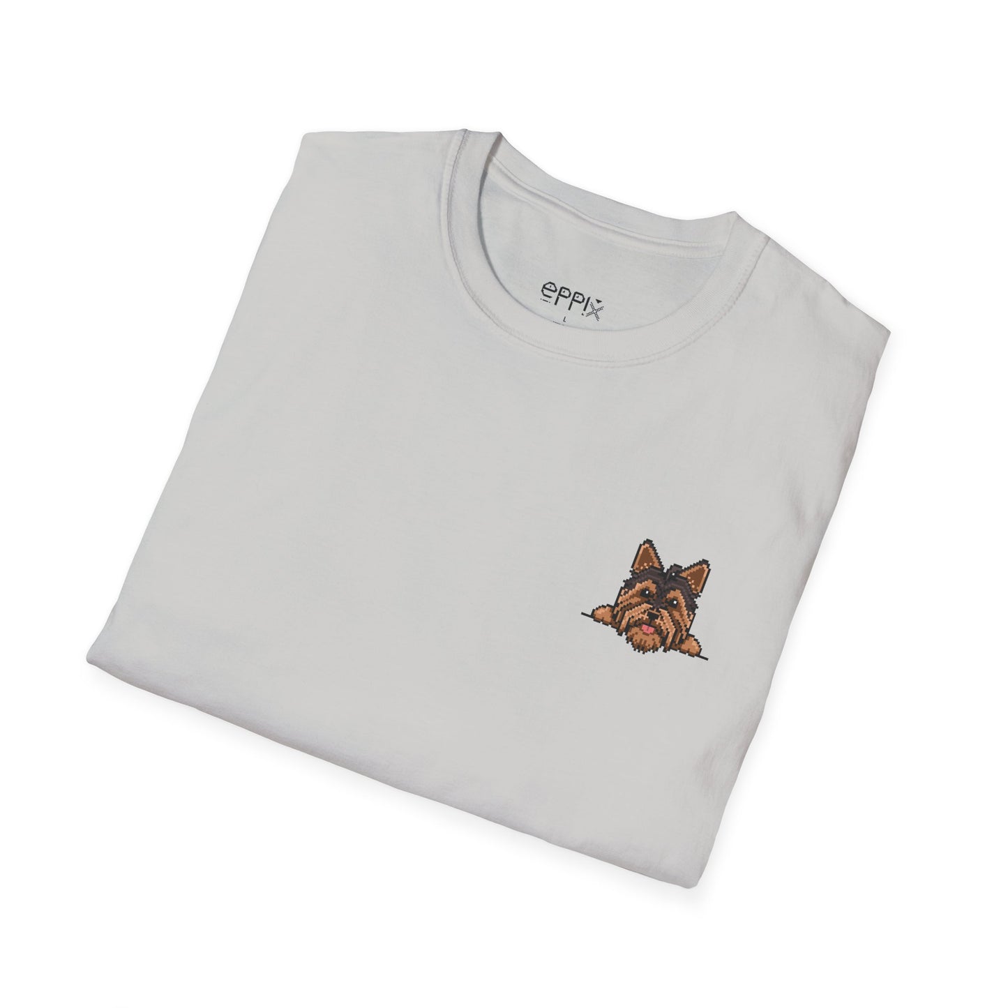 EPPIX Unisex Softstyle T-Shirt - Cute Yorkie Pixel Dog Illustration