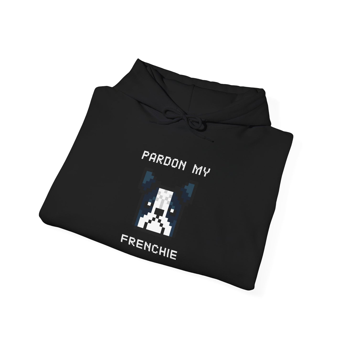 EPPIX Essential Hoodie Black Pardon My Frenchie Folded